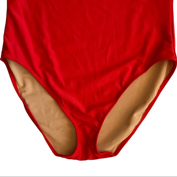 NWT Spiegel Red One Piece Halter Neck Swimsuit - Picture 4 of 11